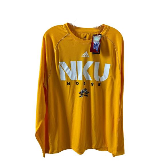 Adidas Mens NKU Northern Kentucky University Norse LS Climalite Shirt Size M - Picture 1 of 4